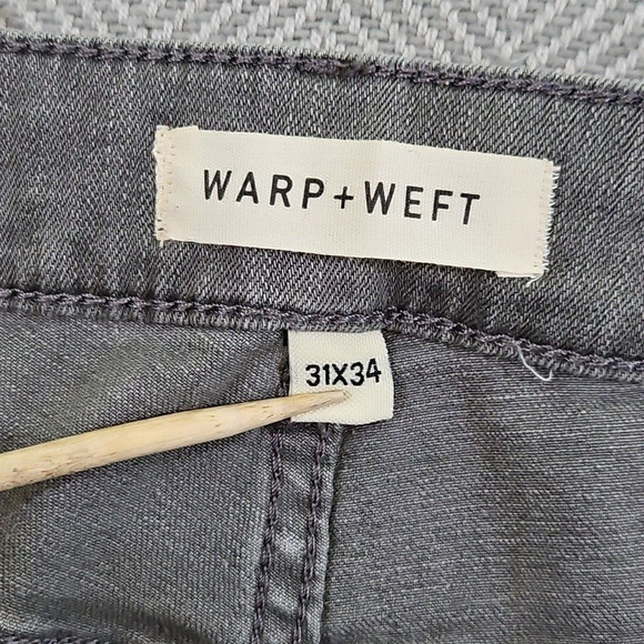Warp + Weft Ord Jeans Men's W31 L32 Chicago Straight Smoke Gray Quiet Luxury - Picture 12 of 16